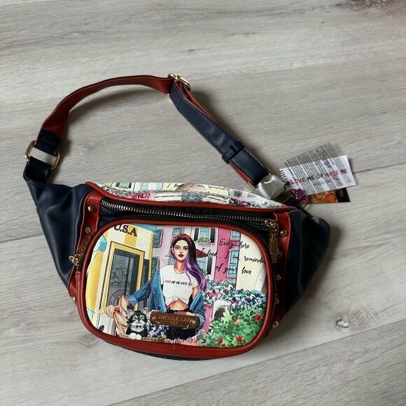 Nicole Lee Studded Fanny Pack (COZY STREET IN MILAN) NWT in packaging - Picture 4 of 5